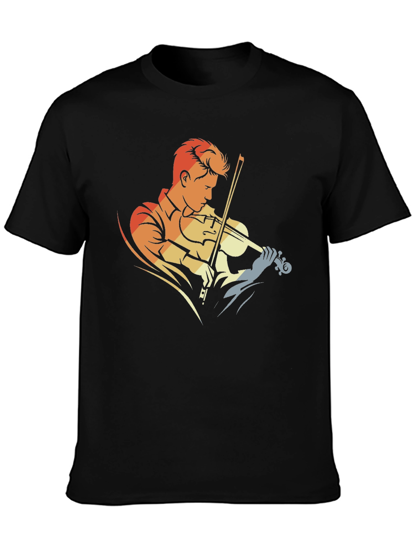Violinist Graphic T-Shirt - Retro Style