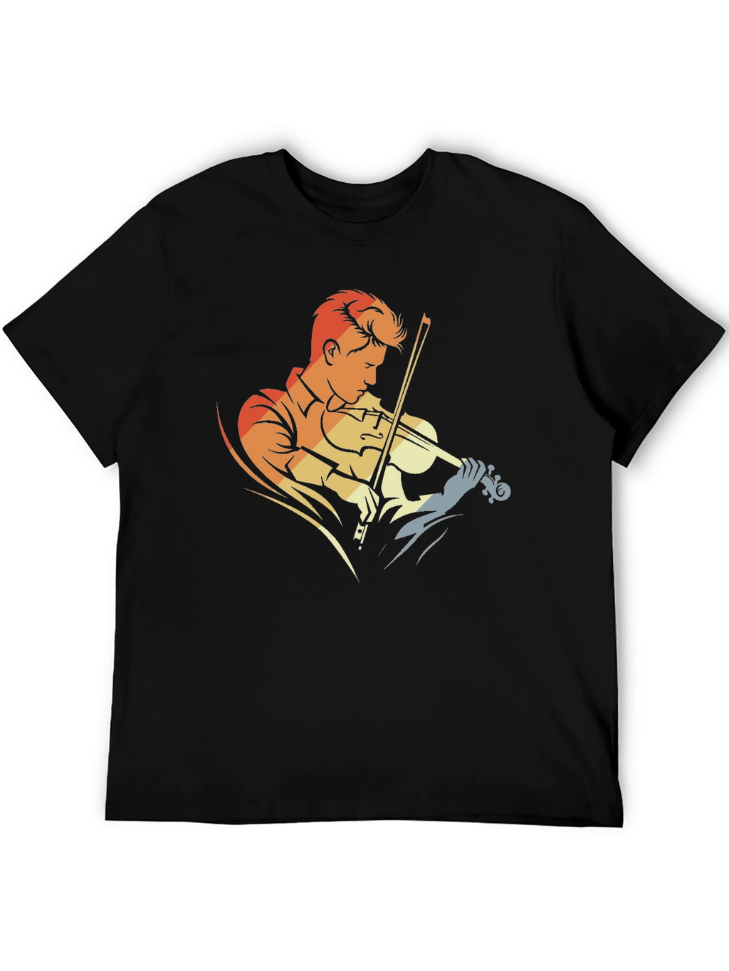 Violinist Graphic T-Shirt - Retro Style