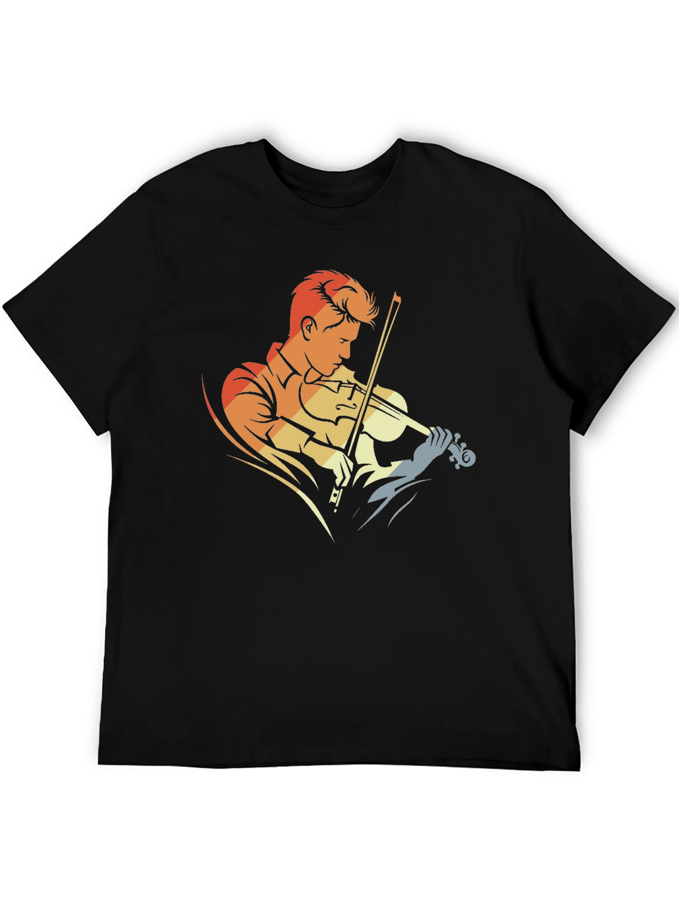 Violinist Graphic T-Shirt - Retro Style