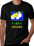 Vegan Chicks T-Shirt - Black Graphic Tee