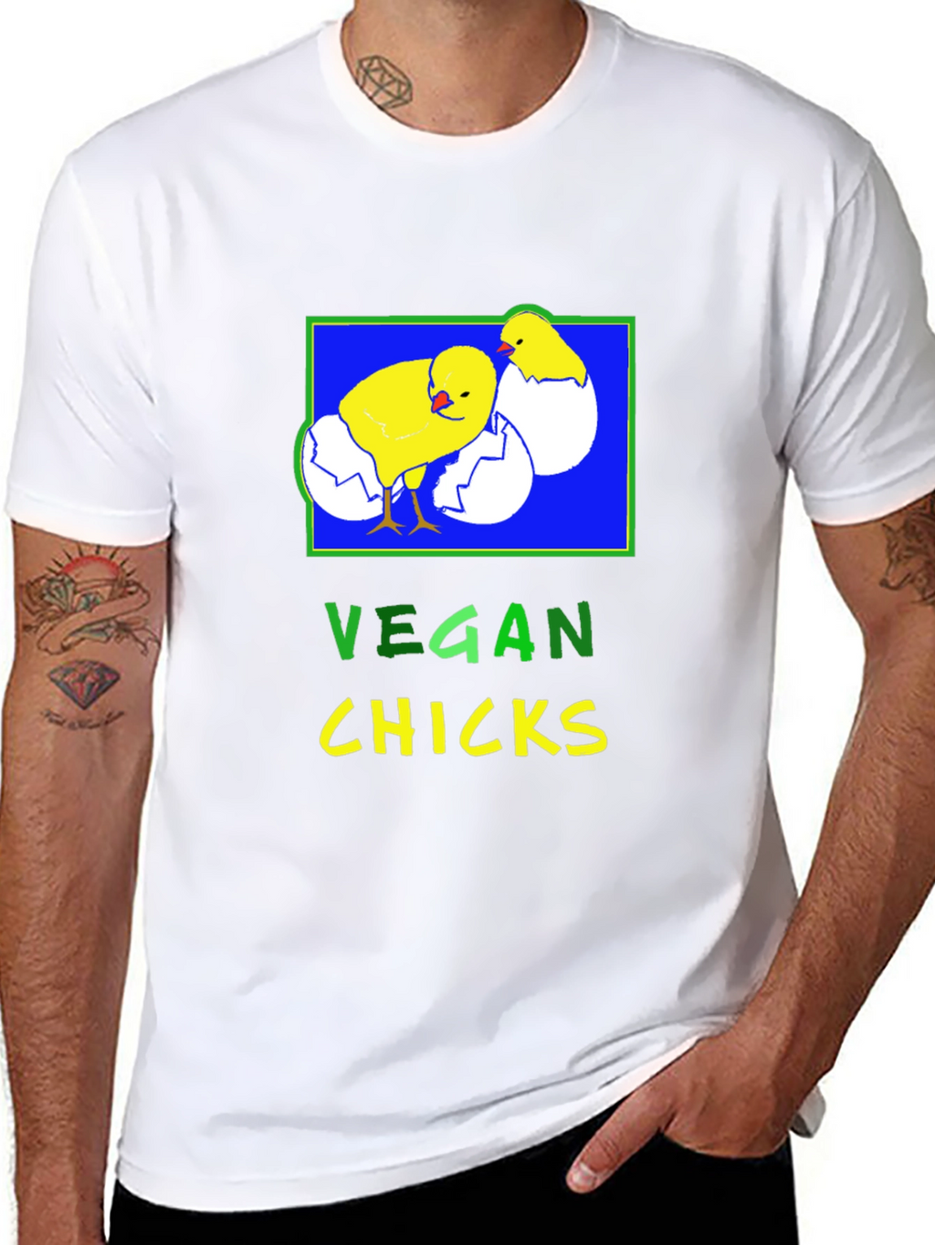 Vegan Chicks T-Shirt - Black Graphic Tee