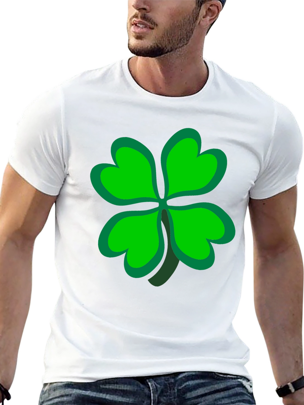 Lucky Four Leaf Clover Graphic Tee