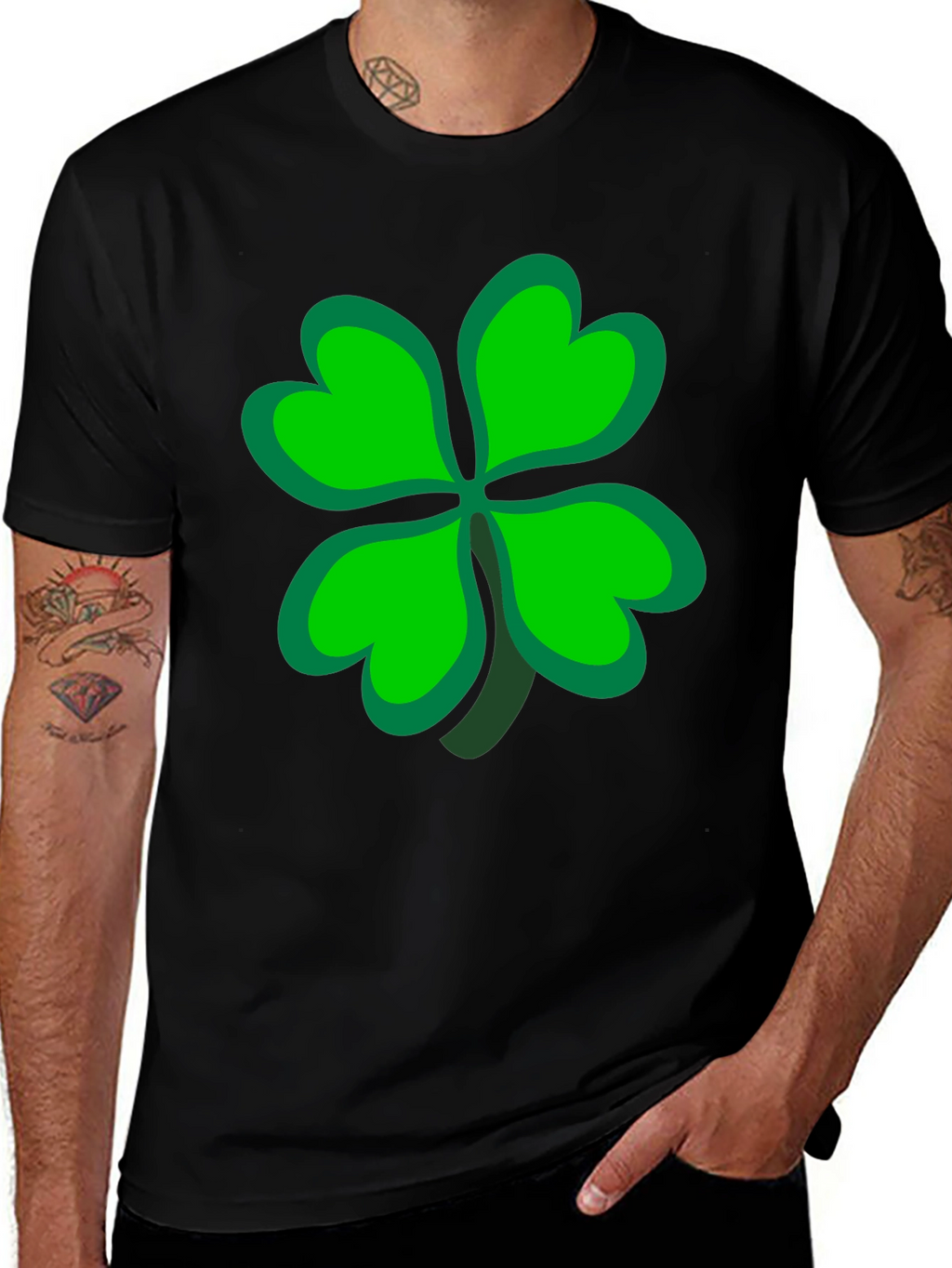 Lucky Four Leaf Clover Graphic Tee