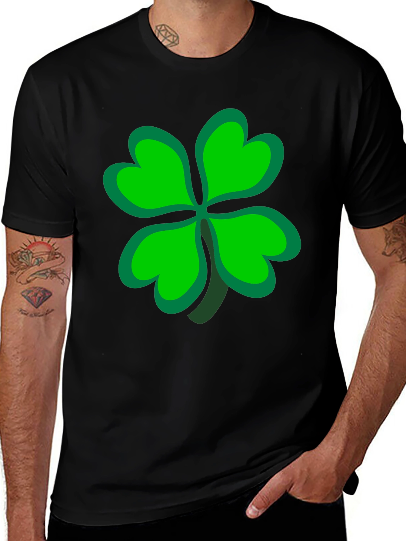 Lucky Four Leaf Clover Graphic Tee