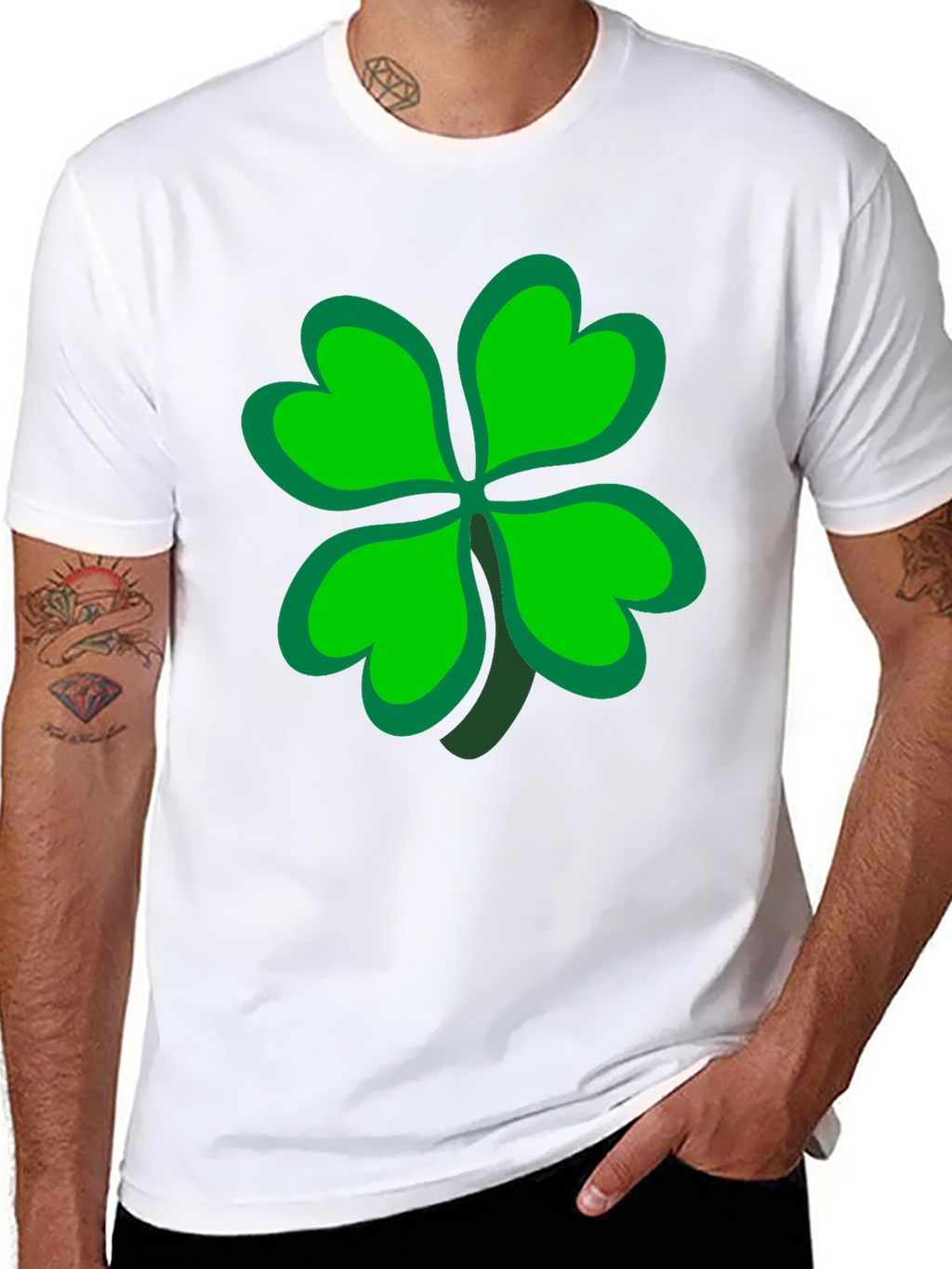 Lucky Four Leaf Clover Graphic Tee