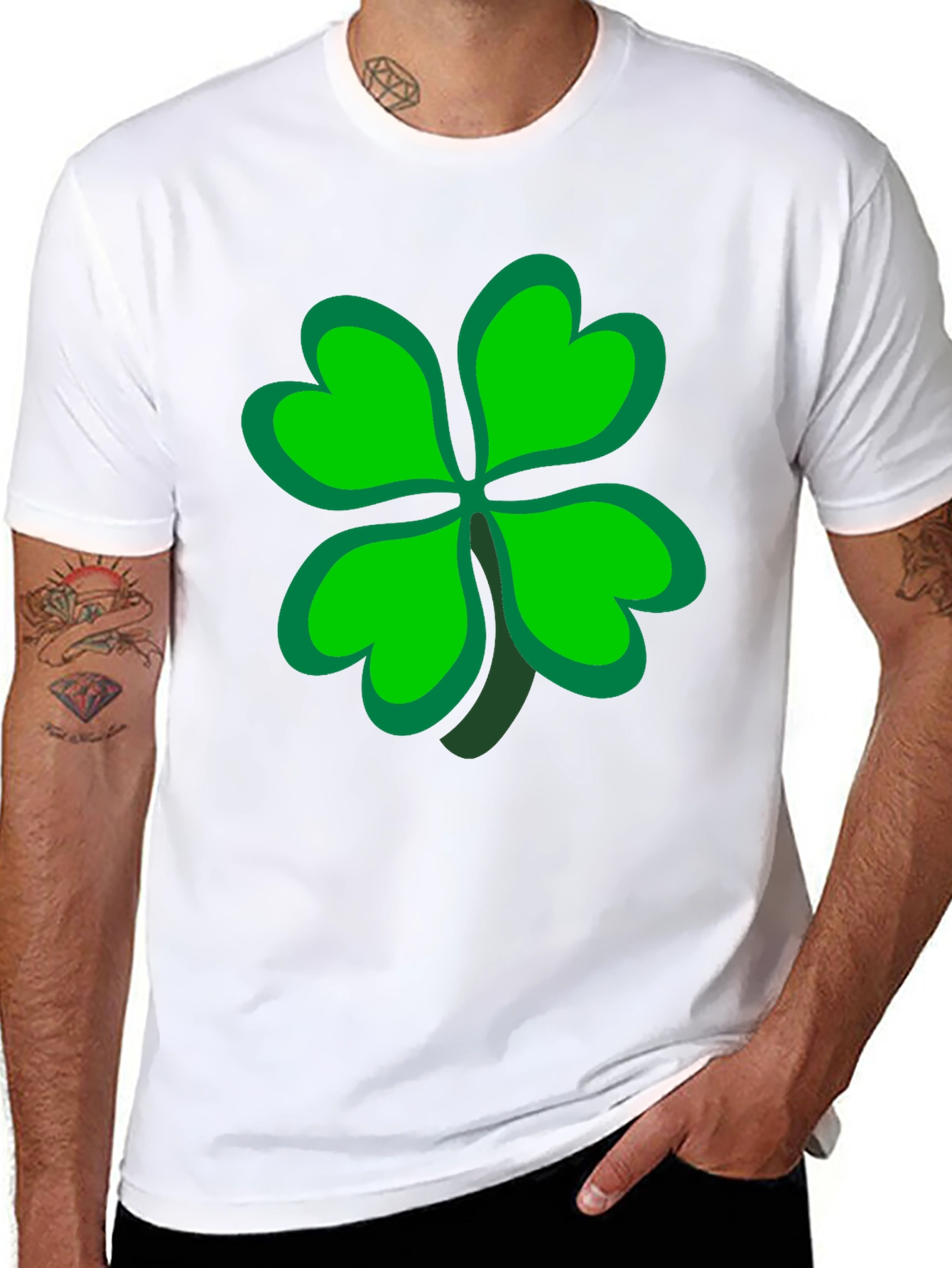 Lucky Four Leaf Clover Graphic Tee