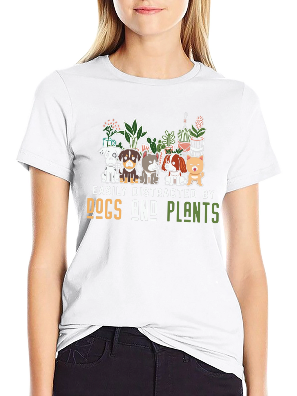 Easily Distracted by Dogs and Plants T-Shirt