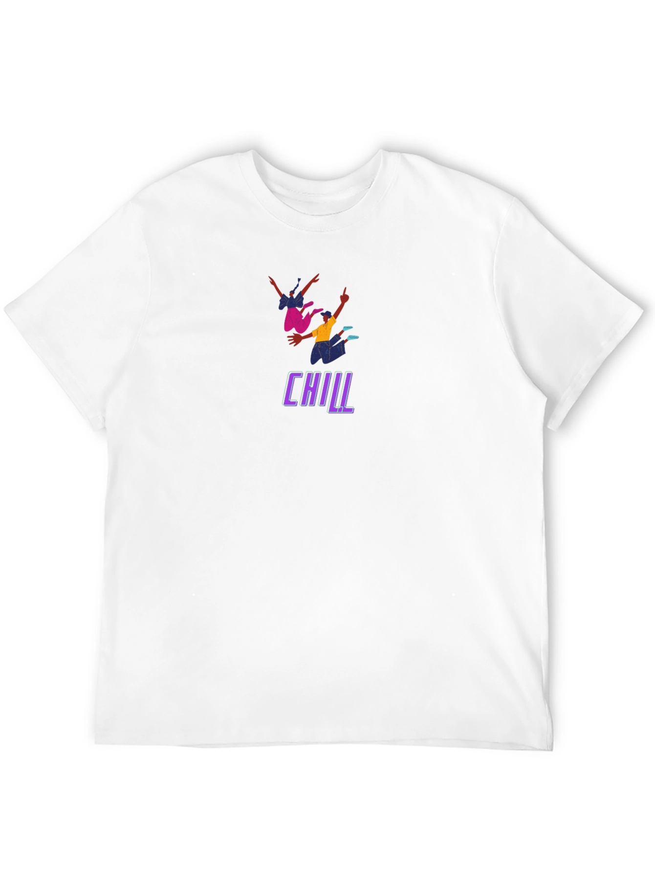 Chill Graphic Print Black T-Shirt