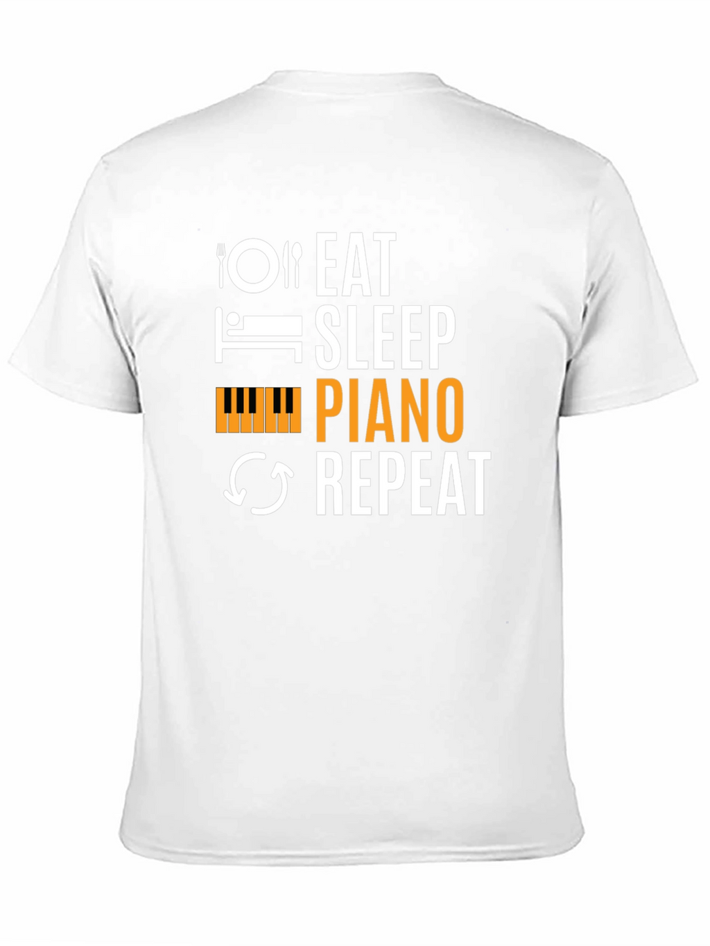 Eat Sleep Piano Repeat Black T-Shirt