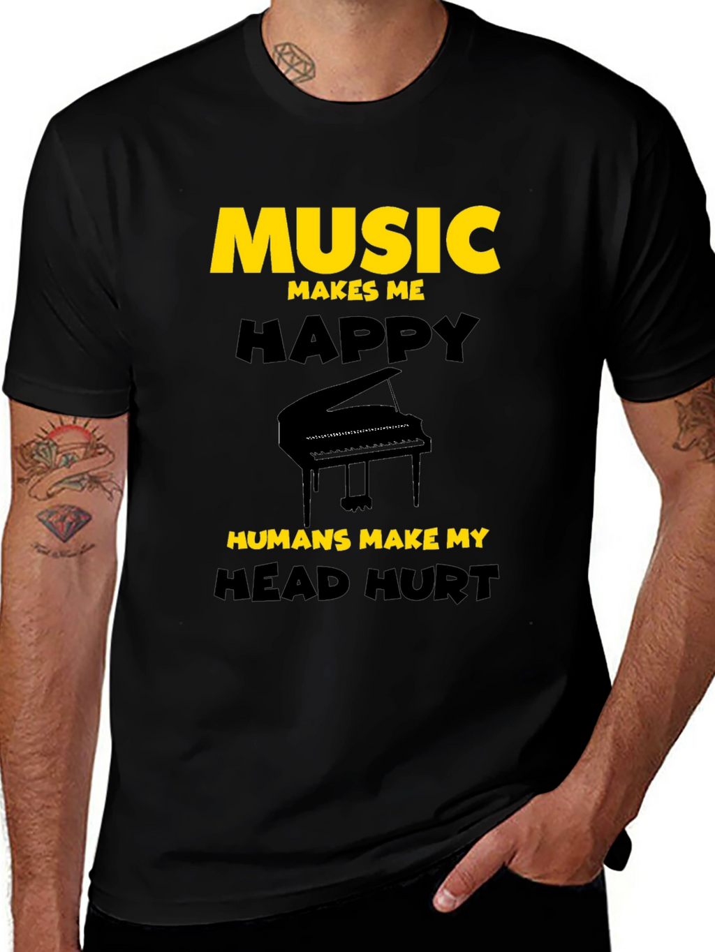 Music Lover T-Shirt: Music Makes Me Happy