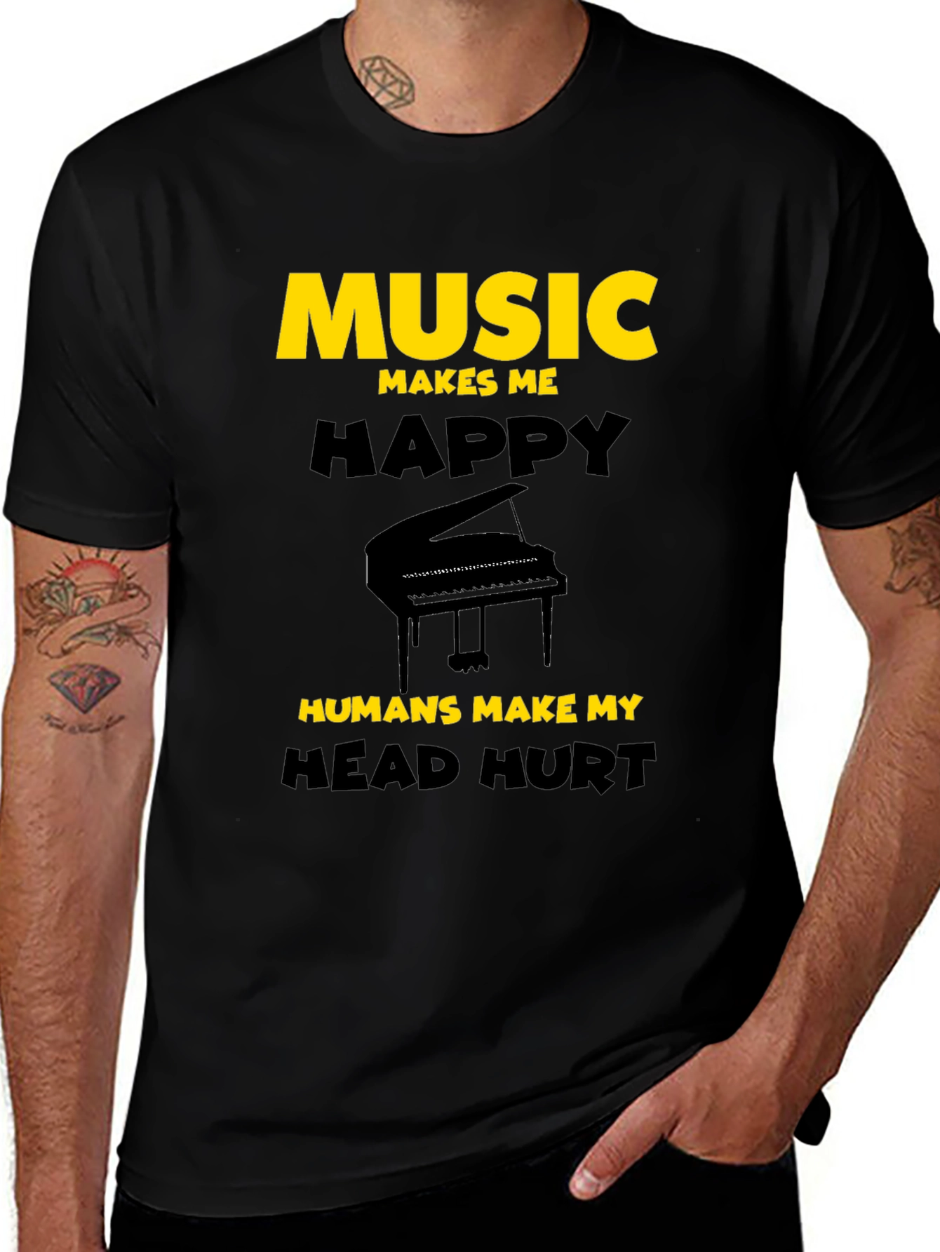 Music Lover T-Shirt: Music Makes Me Happy