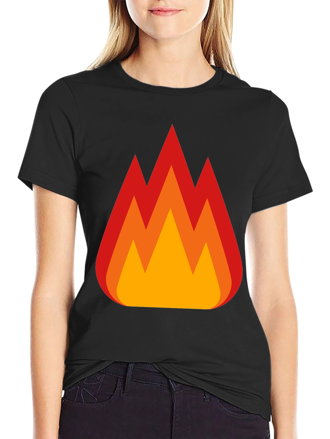 Flaming Hot Tee - Bold Graphic Print T-Shirt