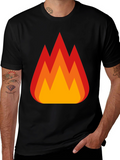 Flaming Hot Tee - Bold Graphic Print T-Shirt