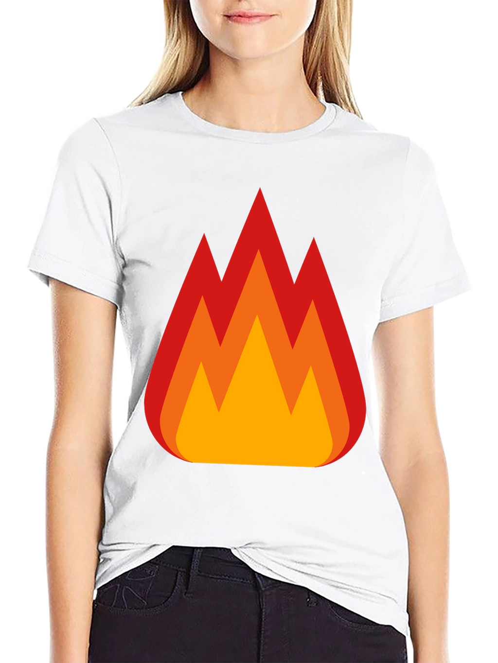 Flaming Hot Tee - Bold Graphic Print T-Shirt
