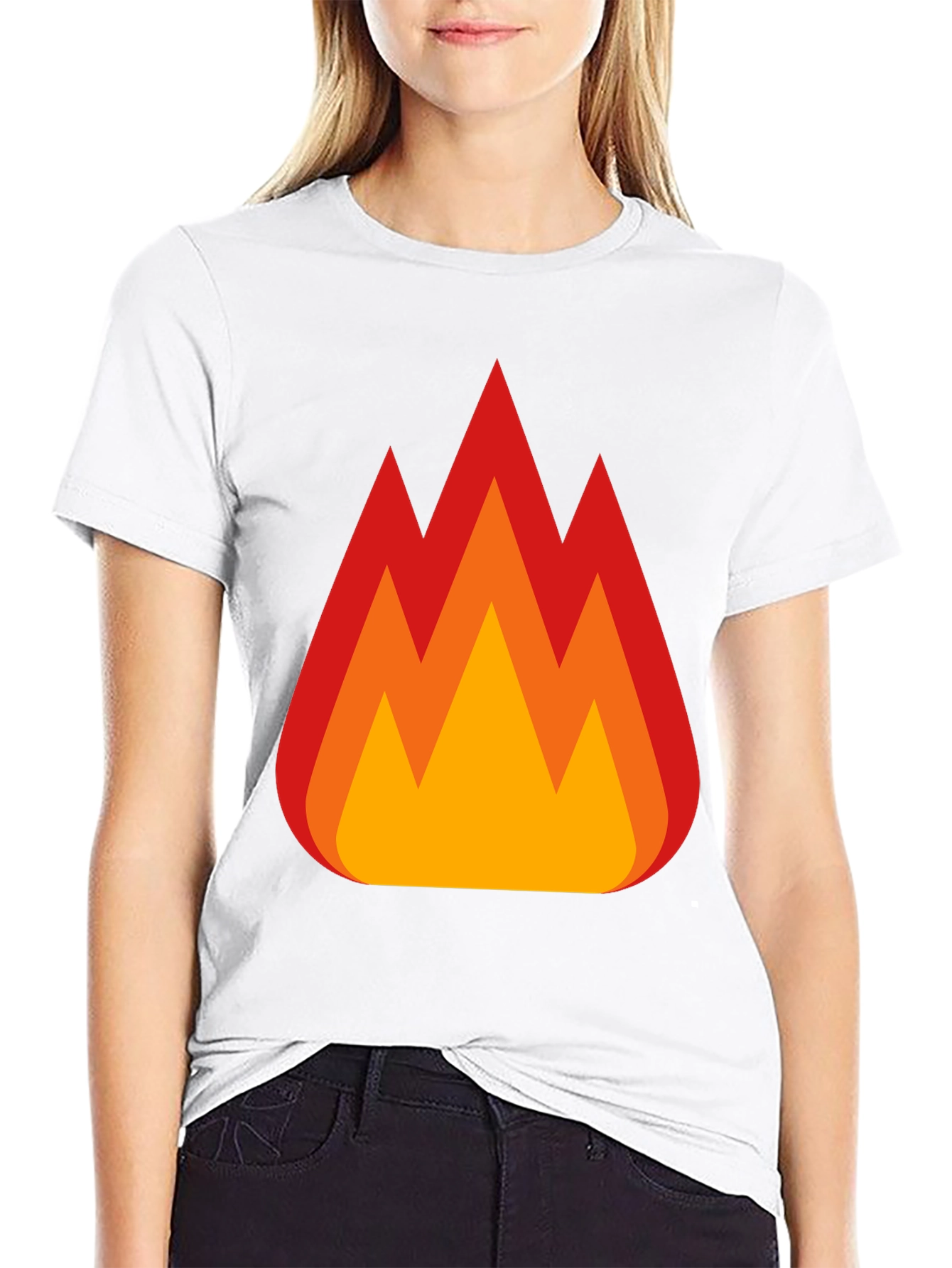 Flaming Hot Tee - Bold Graphic Print T-Shirt