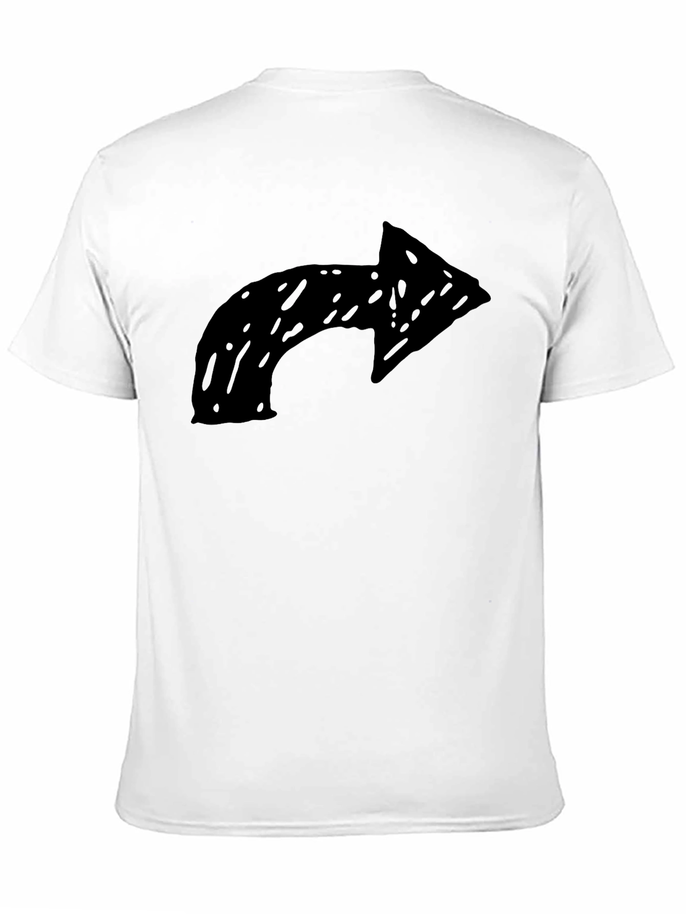 Curve Arrow Graphic T-Shirt - Casual Black Tee