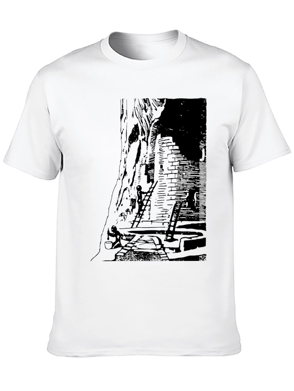 Mens Black Graphic Print T-Shirt