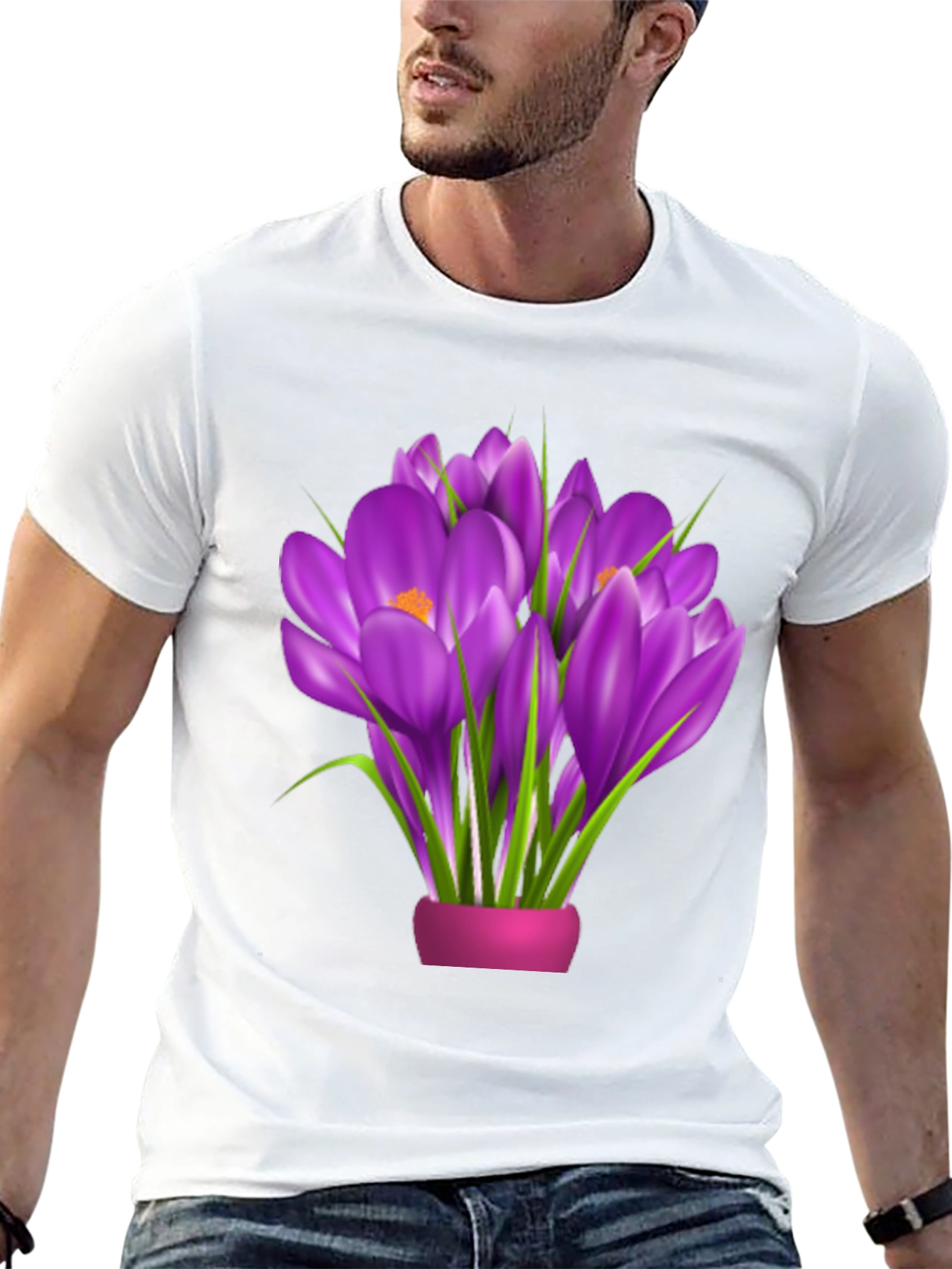 Floral Graphic Tee - Crocus Bouquet