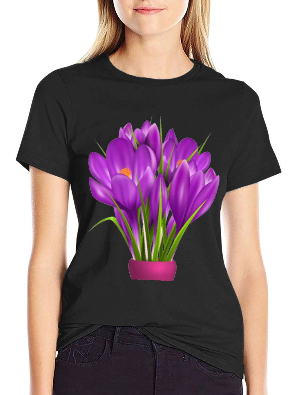 Floral Graphic Tee - Crocus Bouquet