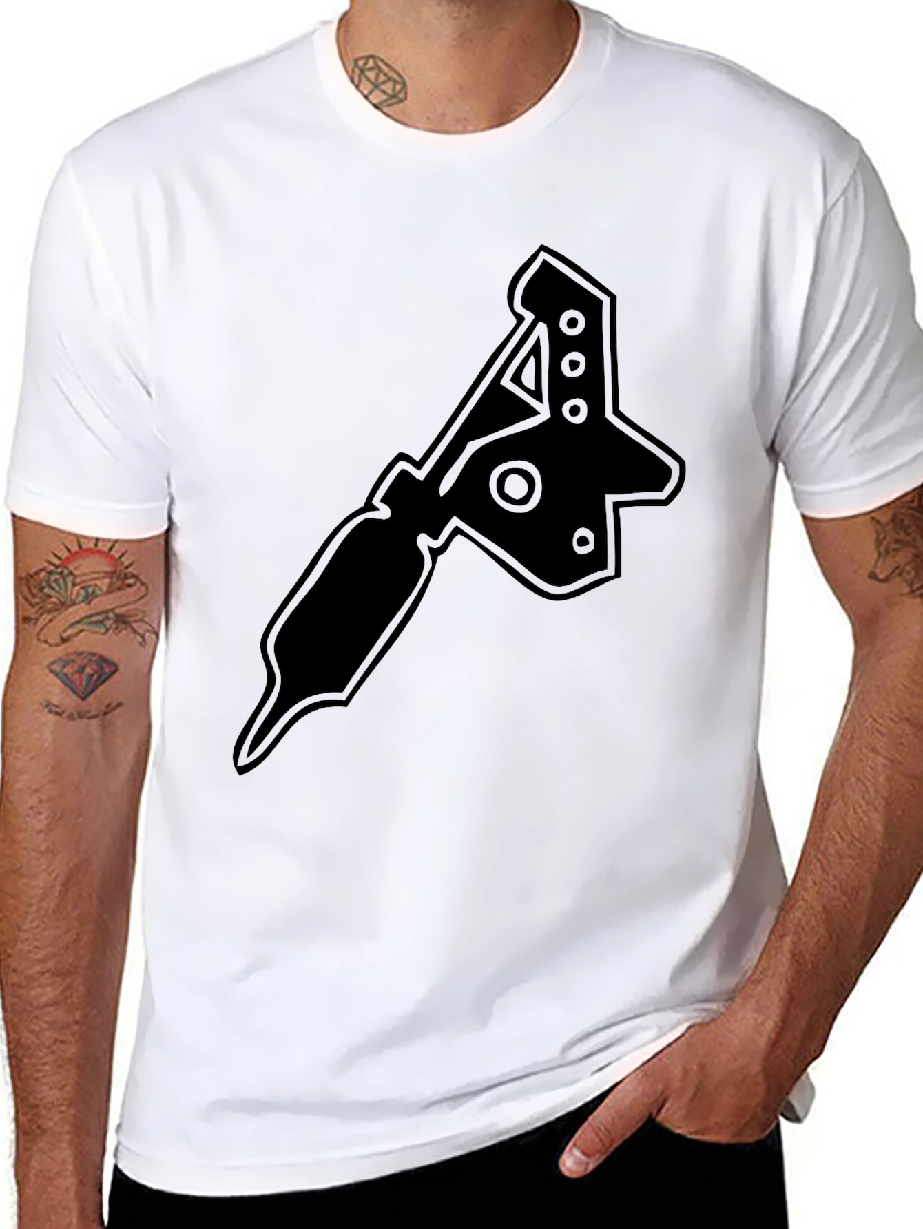 Tattoo Machine Graphic T-Shirt - Black