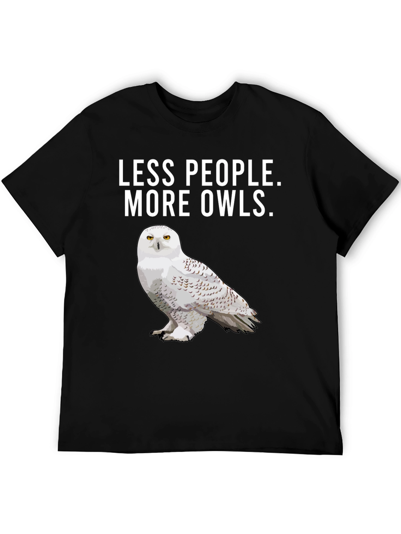 Less People More Owls T-Shirt - Unique Graphic Tee