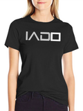 IADQ Black T-Shirt - Modern Graphic Tee