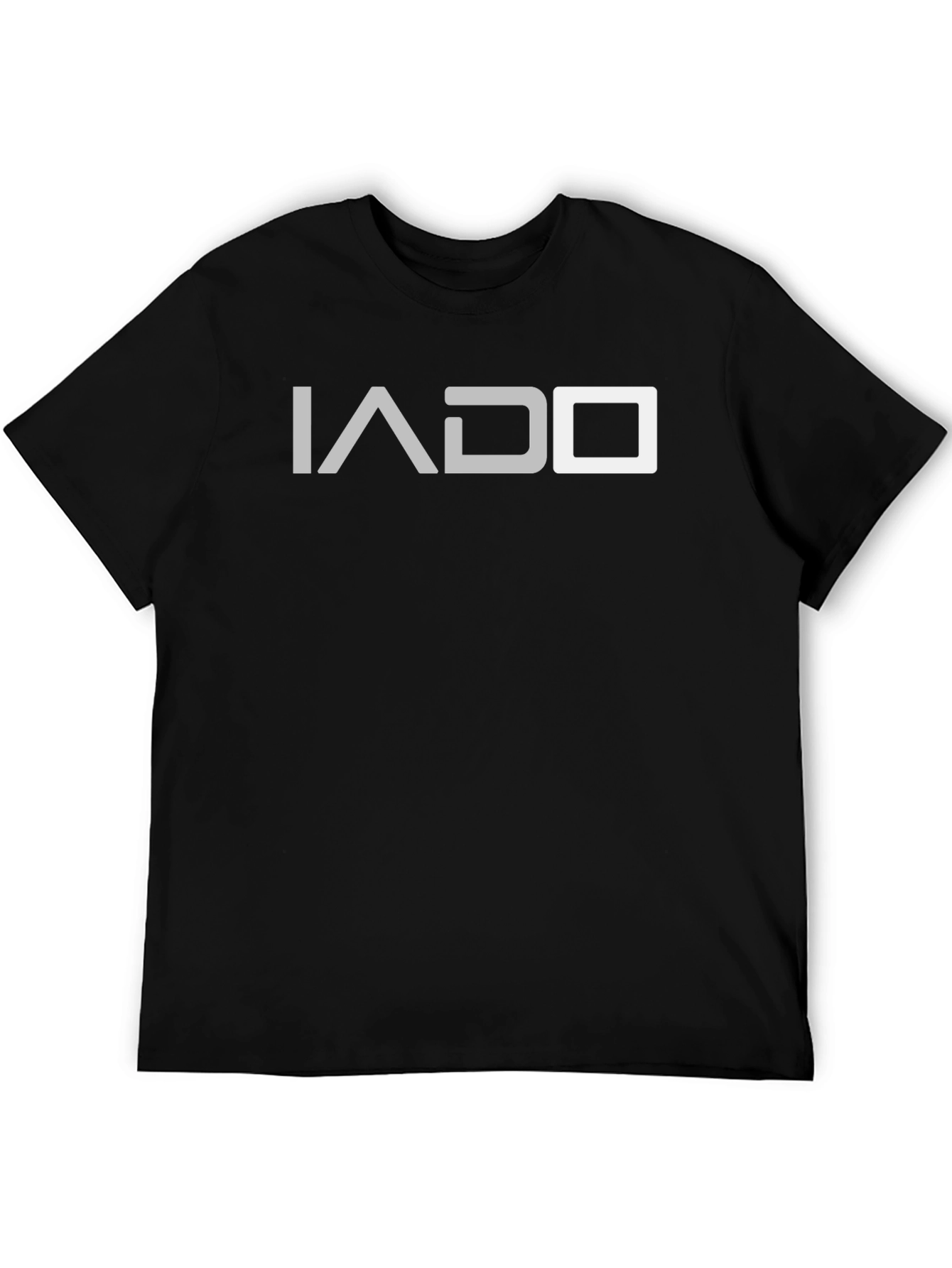 IADQ Black T-Shirt - Modern Graphic Tee
