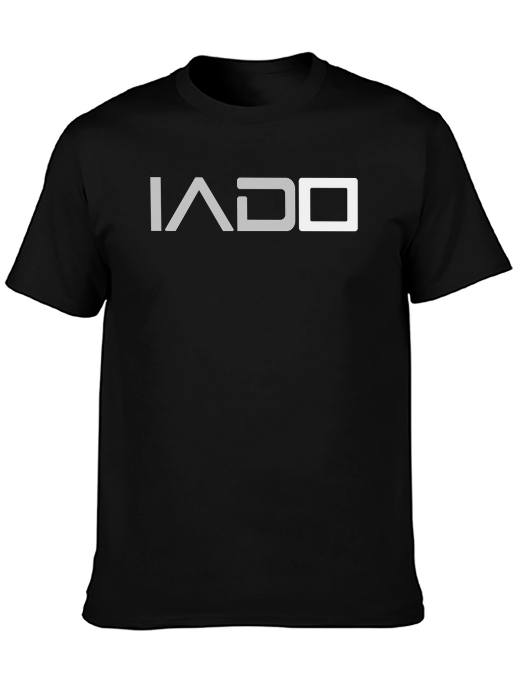 IADQ Black T-Shirt - Modern Graphic Tee
