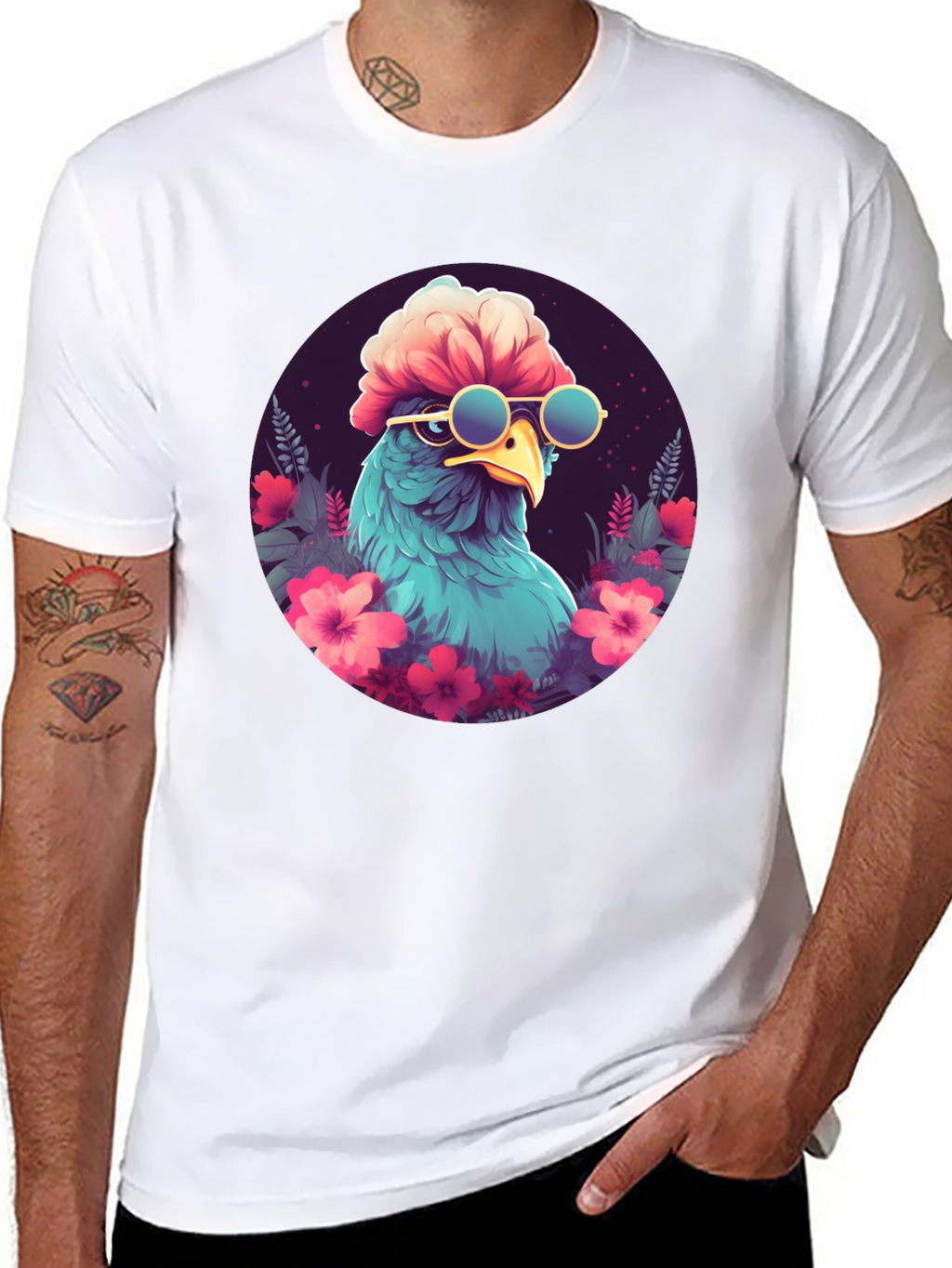 Cool Bird T-Shirt: Tropical Aviator Style