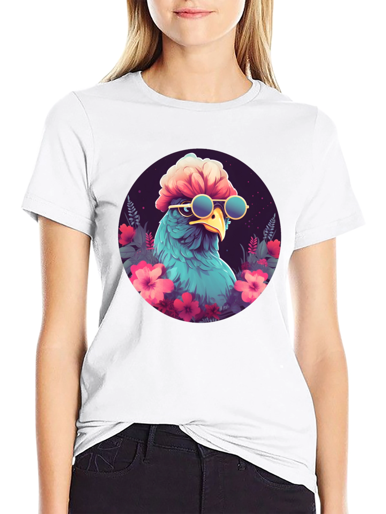 Cool Bird T-Shirt: Tropical Aviator Style