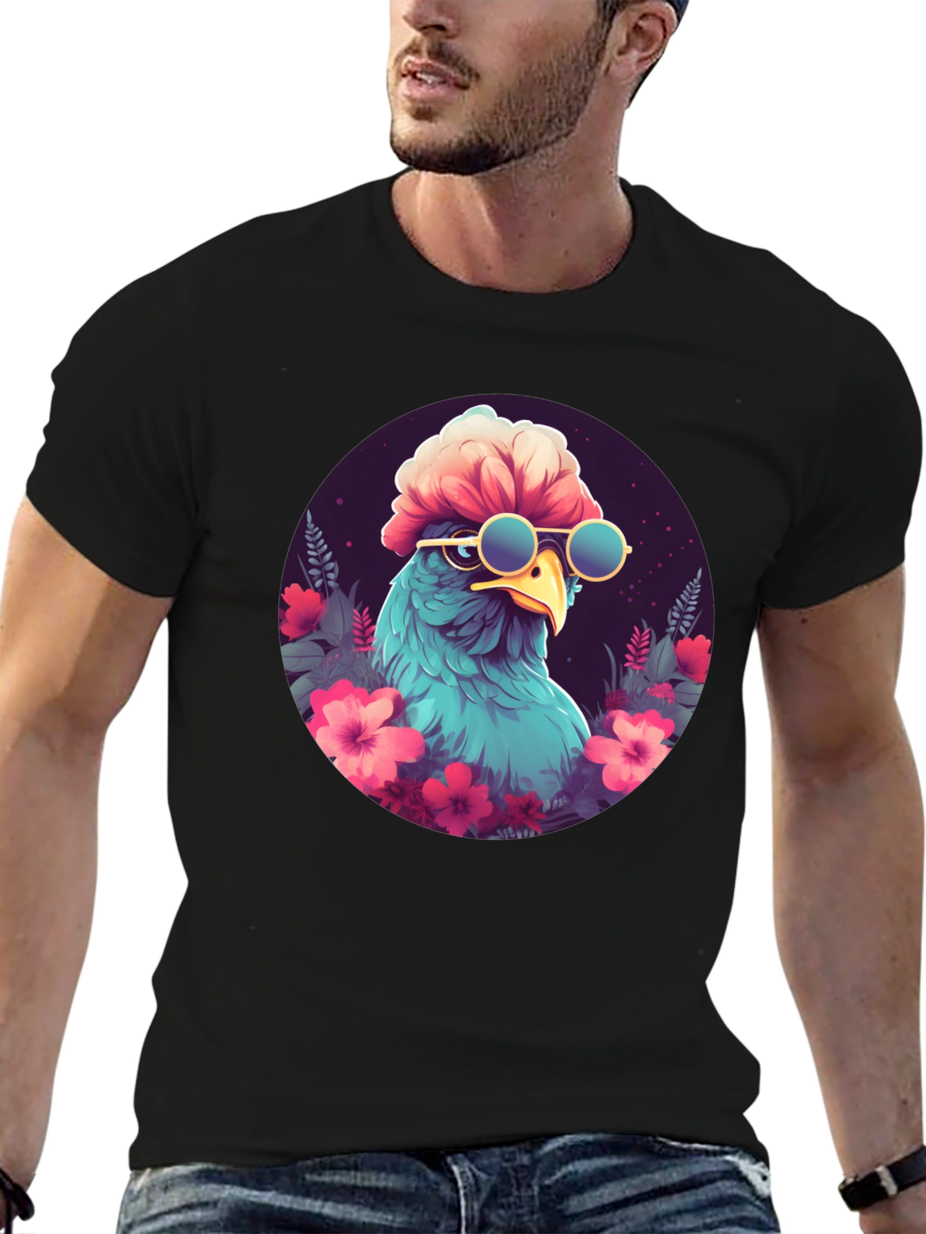 Cool Bird T-Shirt: Tropical Aviator Style