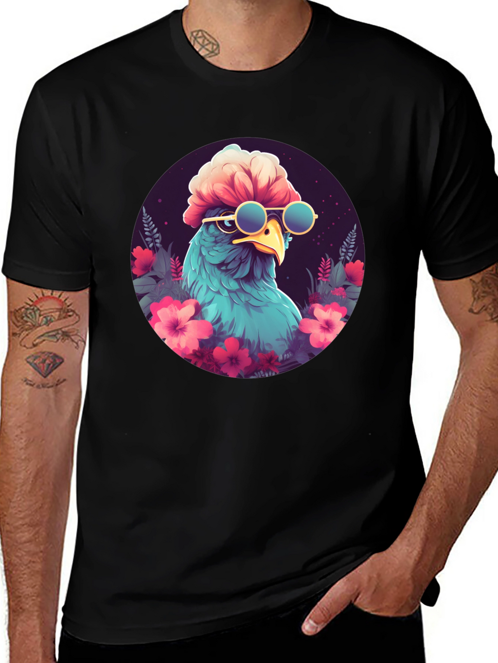 Cool Bird T-Shirt: Tropical Aviator Style