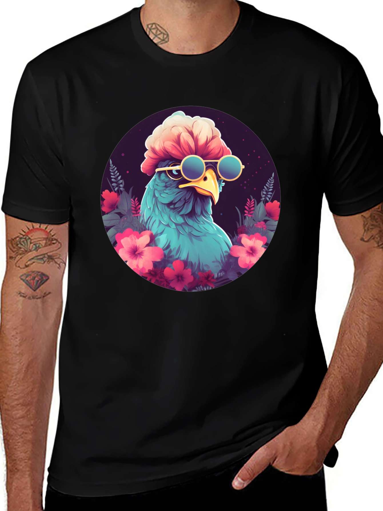 Cool Bird T-Shirt: Tropical Aviator Style