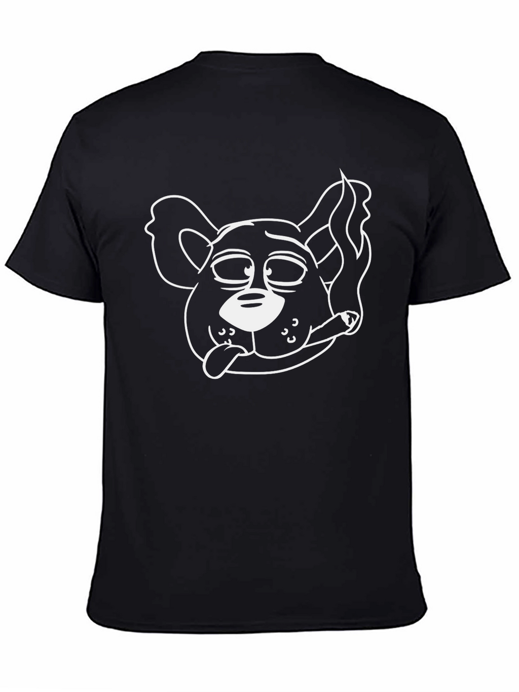 Funny Stoner Dog Graphic Tee - Black Cotton T-Shirt