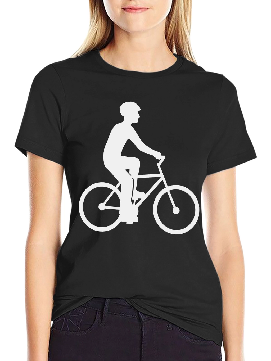 Cyclist Graphic T-Shirt - Casual Black Tee