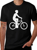 Cyclist Graphic T-Shirt - Casual Black Tee