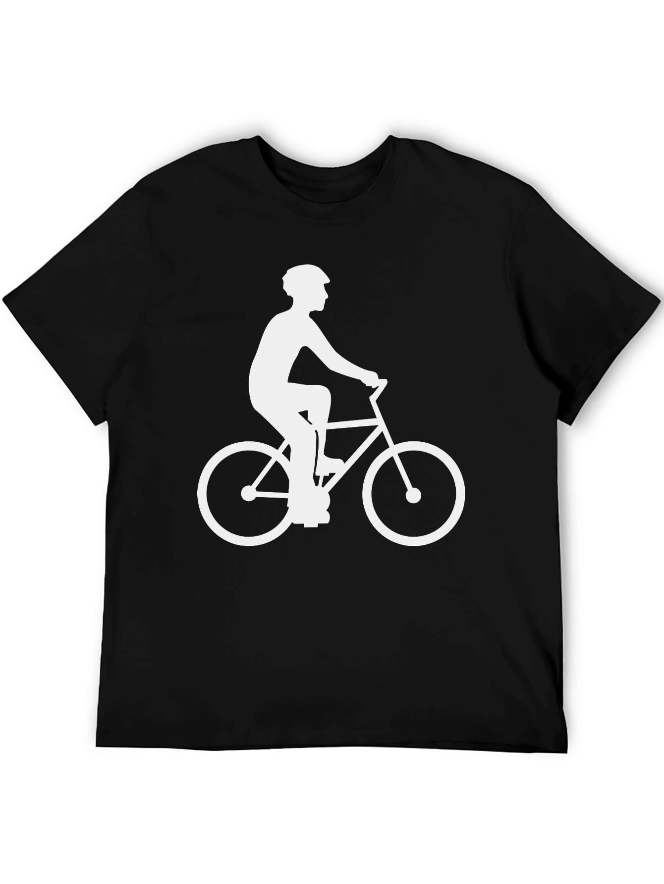 Cyclist Graphic T-Shirt - Casual Black Tee