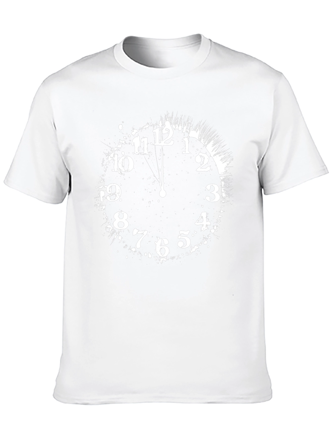 Midnight Clock Tee - Black Cotton Graphic T-Shirt