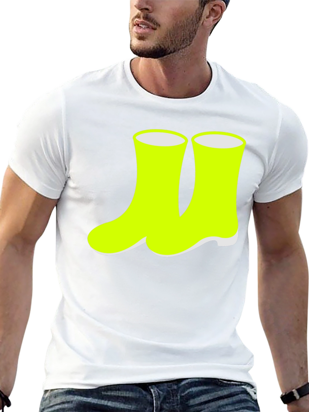 Neon Rain Boots Graphic Tee