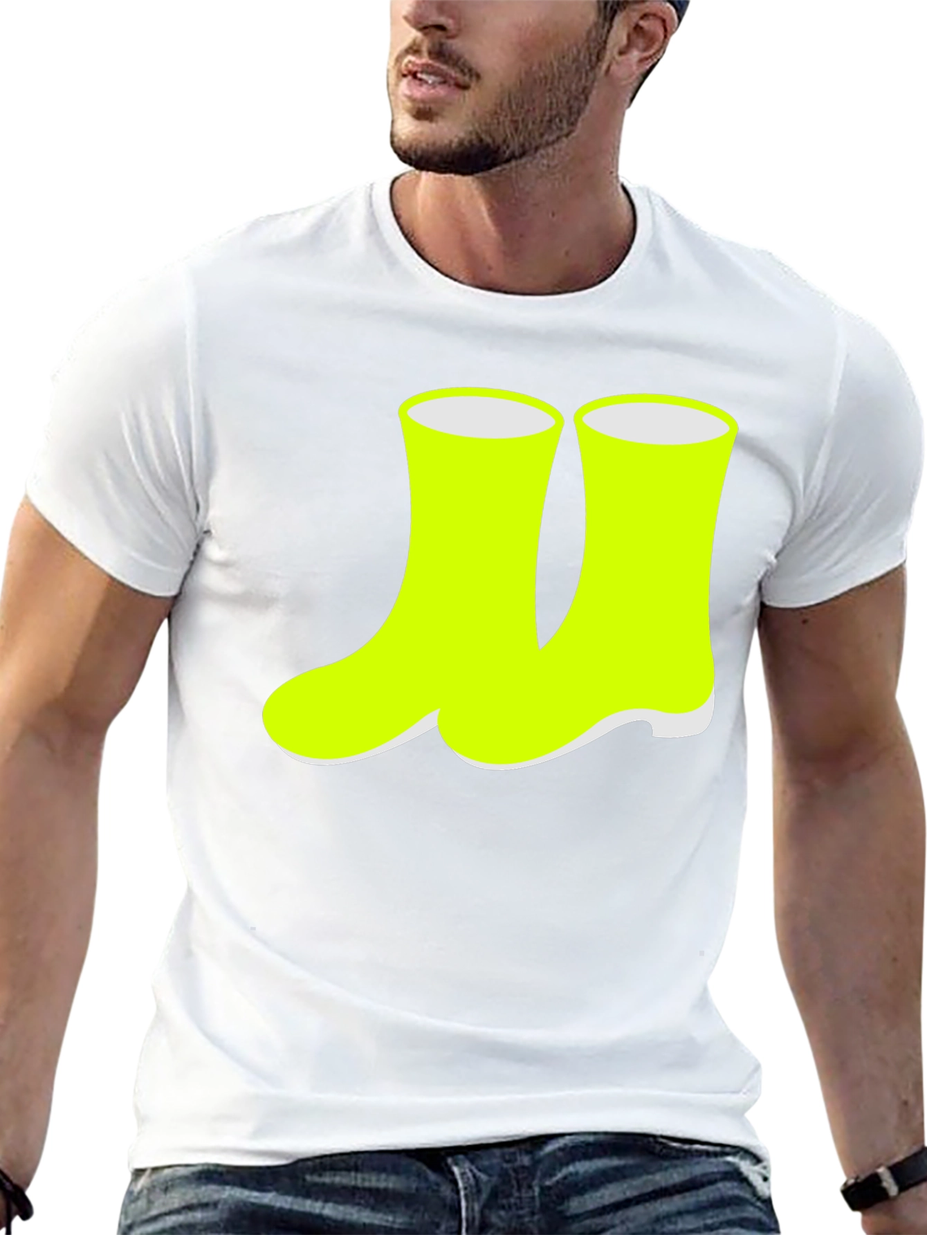 Neon Rain Boots Graphic Tee