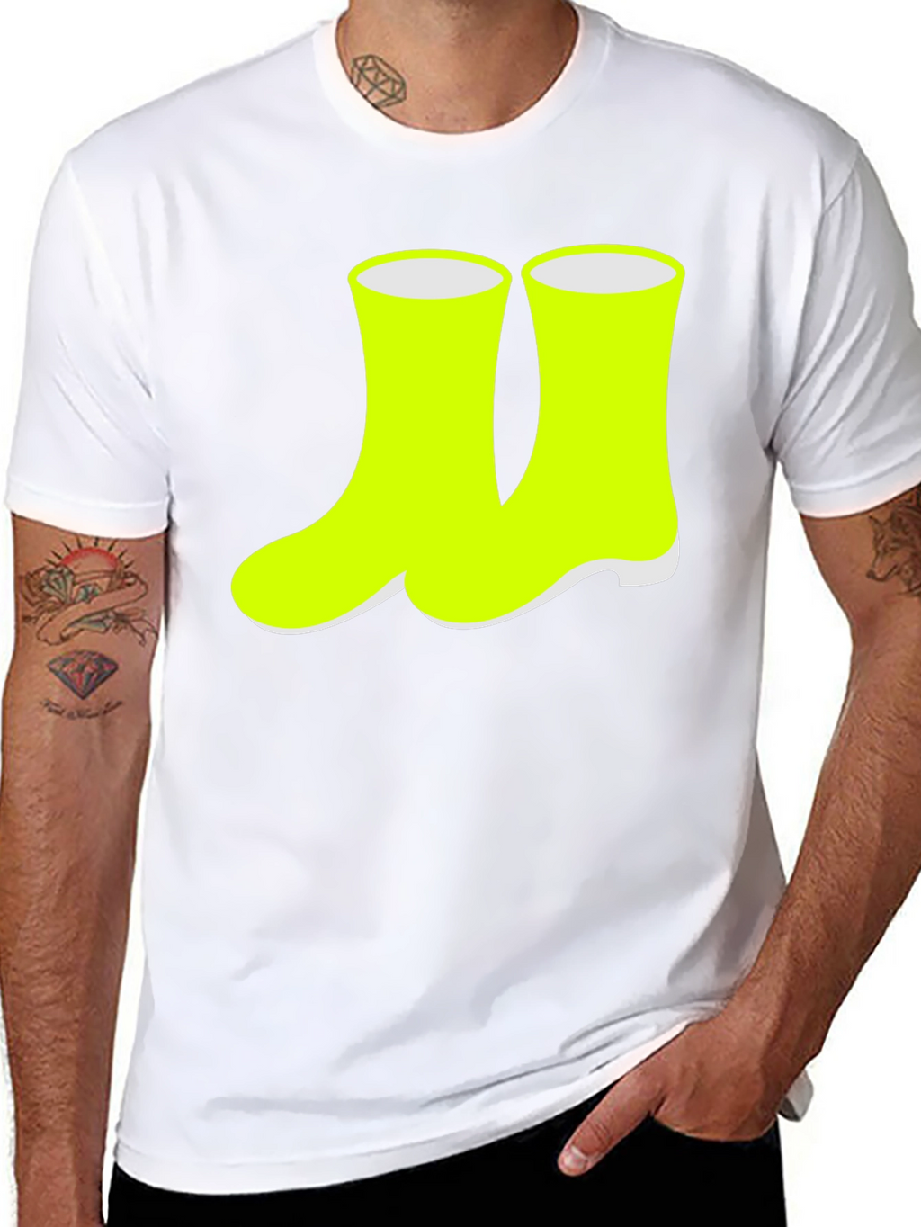 Neon Rain Boots Graphic Tee