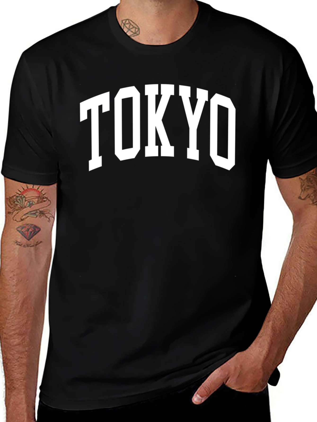 Tokyo Graphic Tee - Retro Style Black T-Shirt