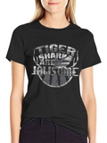 Tiger Shark Are Jawsome Black T-Shirt