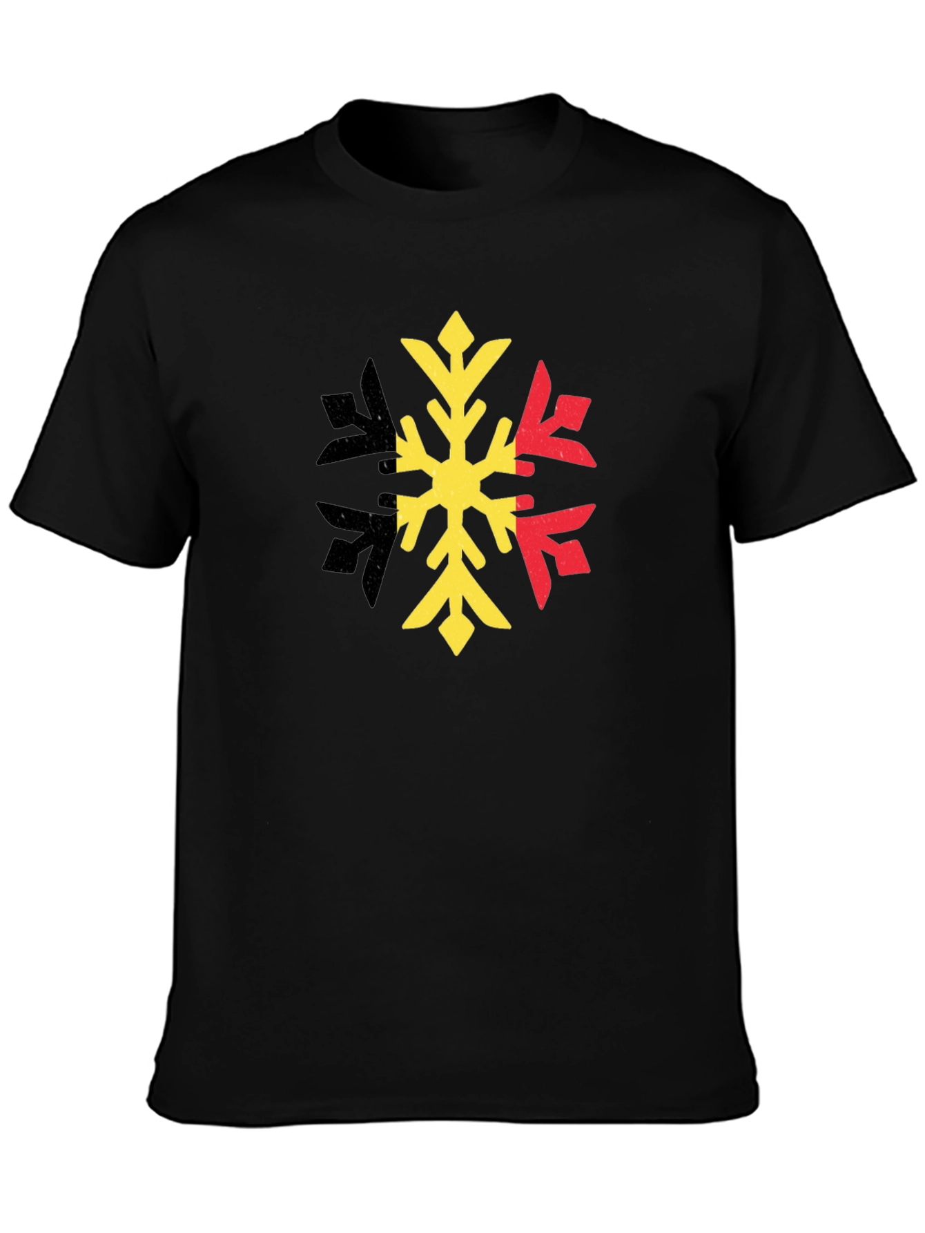Belgium Flag Snowflake Graphic T-Shirt