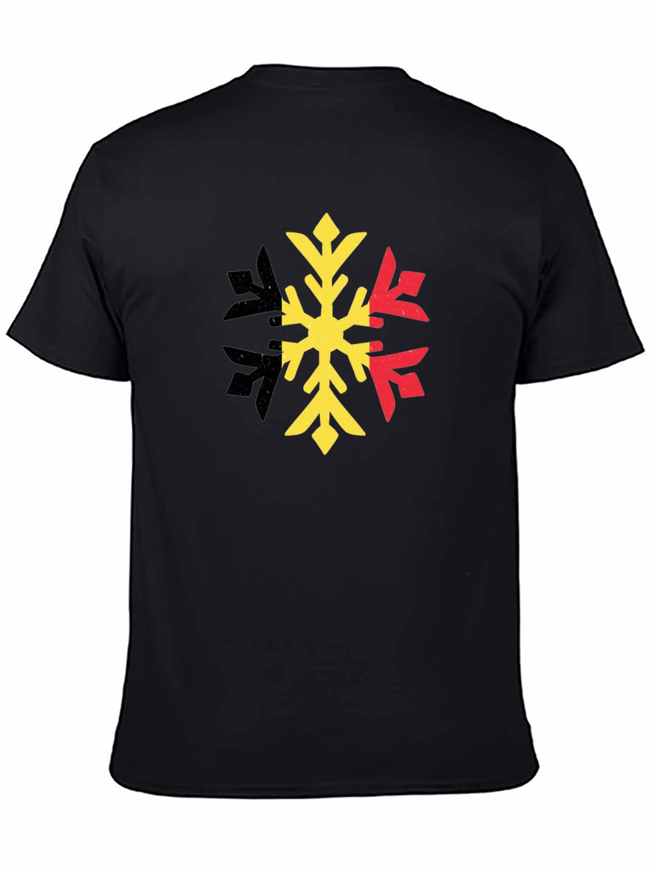 Belgium Flag Snowflake Graphic T-Shirt