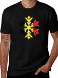Belgium Flag Snowflake Graphic T-Shirt