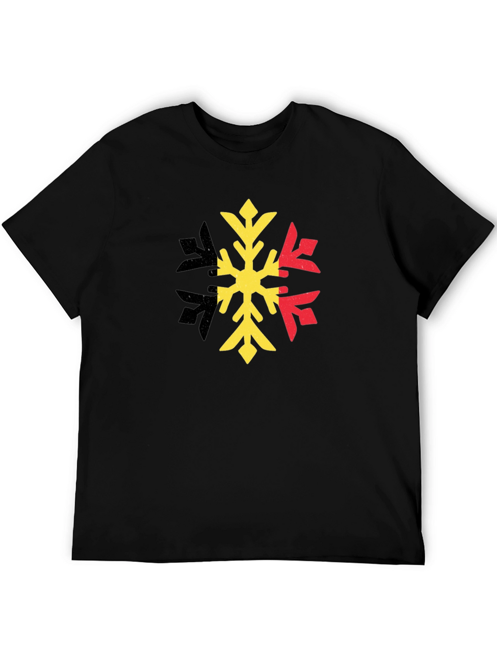 Belgium Flag Snowflake Graphic T-Shirt