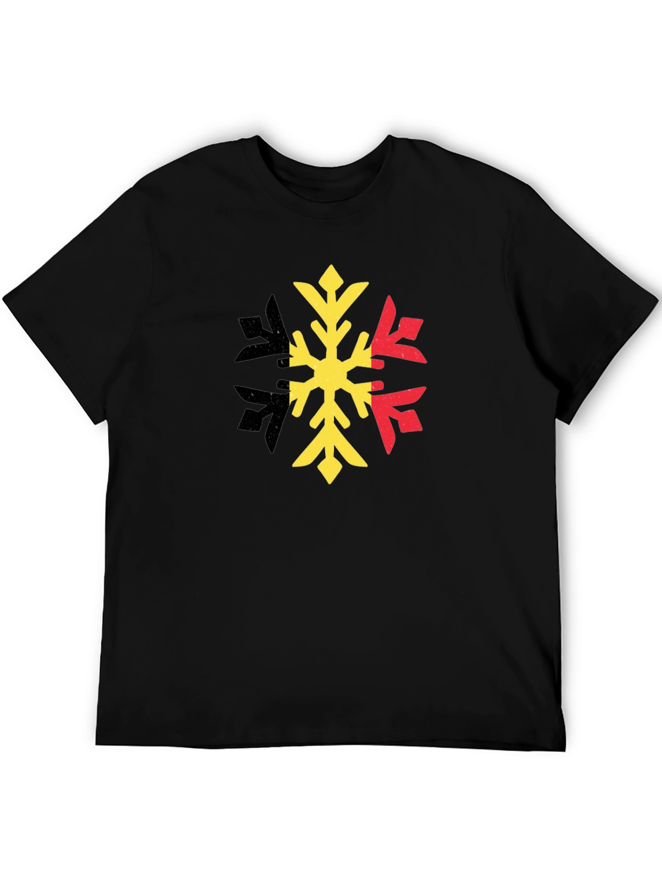 Belgium Flag Snowflake Graphic T-Shirt