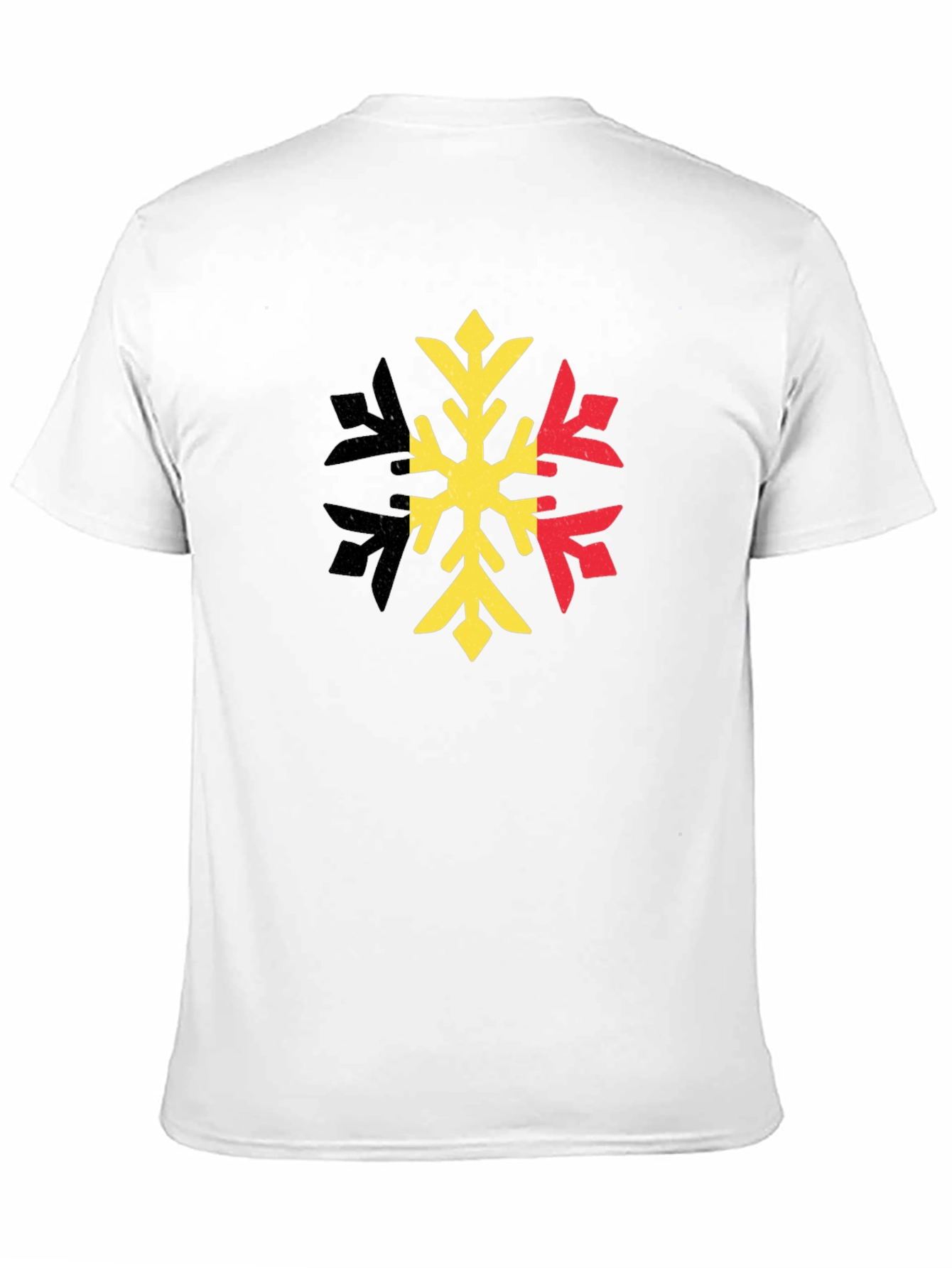 Belgium Flag Snowflake Graphic T-Shirt