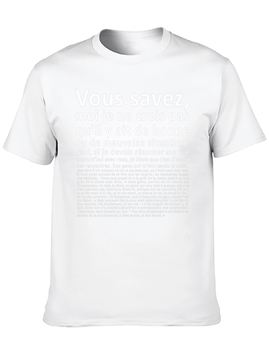 French Quote T-Shirt - Black Cotton Tee